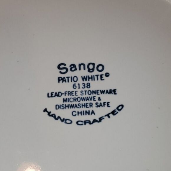 Sango Patio White Stoneware Dinner Plate - Picture 6 of 6